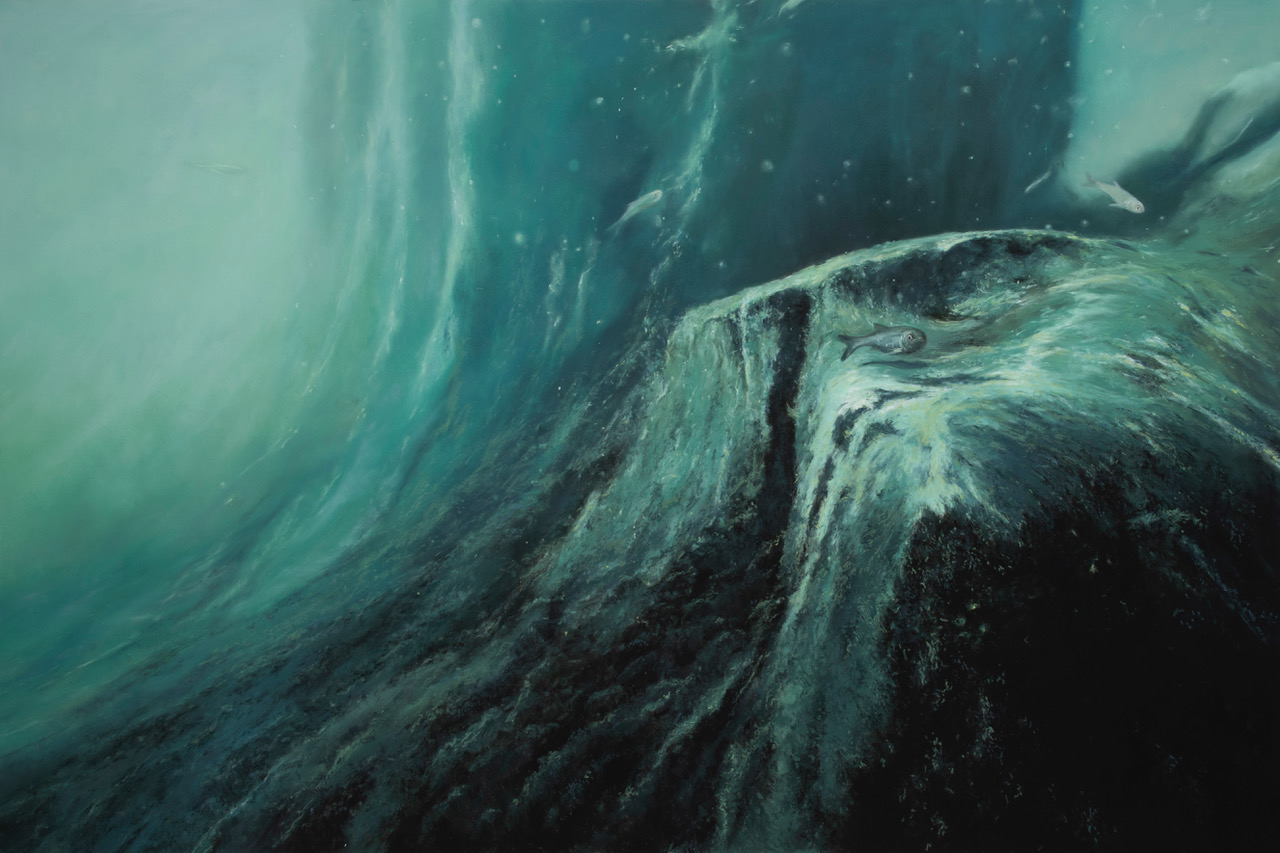 Dépt 07/Rapide de Champs  2025  Pastell  110 x 165 cm